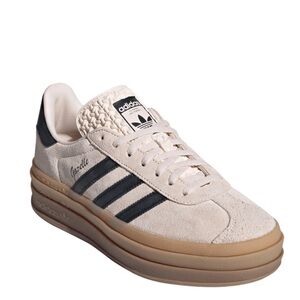 Adidas gazelle bold platform sneaker size 7.5 black/wonder quartz